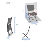 [Obrázek: Skládací židle Essentia - antracit (tmavě šedá)